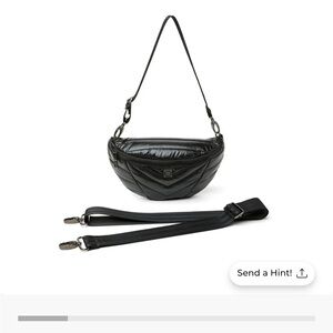 THINK ROYLN Black Quilted Crossbody Belt Bag